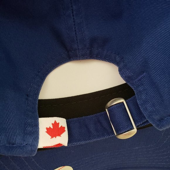 Toronto Blue Jays Hat Cap Strap Back Blue New Era 9Twenty Maple Leaf MLB Mens - Picture 6 of 11